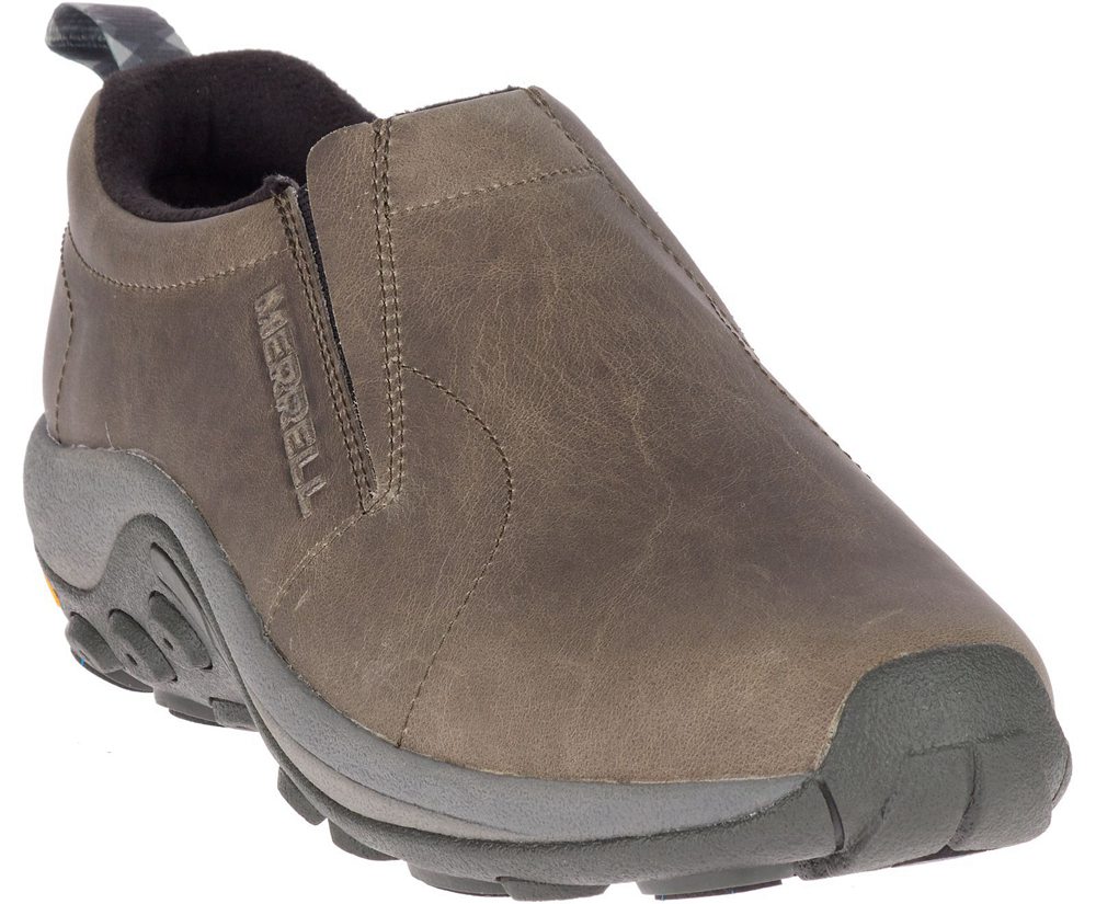 Merrell Slip Ons Męskie Brązowe - Jungle Moc Skórzane Waterproof Ice - 641385-GQS